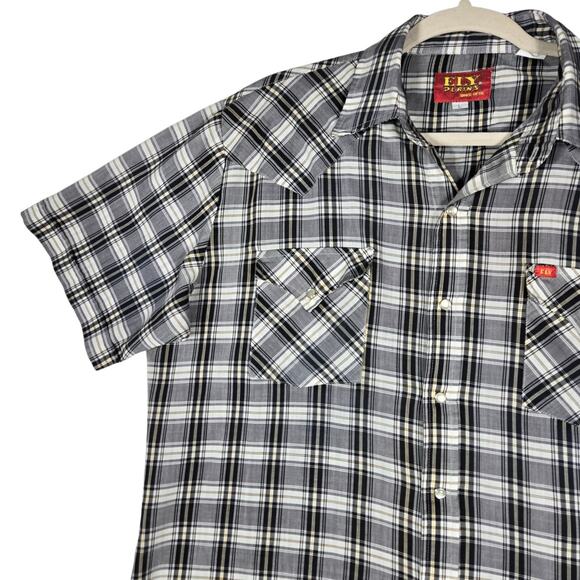 Vintage Ely Plains Pearl Snap Western Shirt Mens L Cowboy Rodeo 80s 90s - Picture 3 of 12